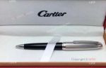 Newest Replica Cartier Ballpoint Dandy Pen - Black and Silver Barrel